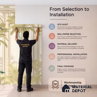 Malang, Tropical Theme Wallpaper for Walls Sukoon Series Canvas Tropical Design (Customised Size Wallpaper)