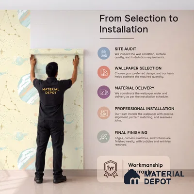5136-1 | 5 Meter x 42 Inch PVC Space Look Wallpaper - 57 Sq. Ft. | Minimum 15% wastage during installation
