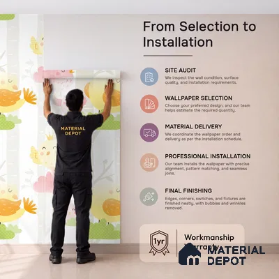 5151-1 | 5 Meter x 42 Inch PVC Patterned Look Wallpaper - 57 Sq. Ft. | Minimum 15% wastage during installation