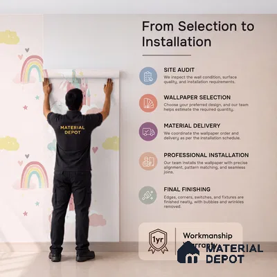 5148-2 | 5 Meter x 42 Inch PVC Patterned Look Wallpaper - 57 Sq. Ft. | Minimum 15% wastage during installation