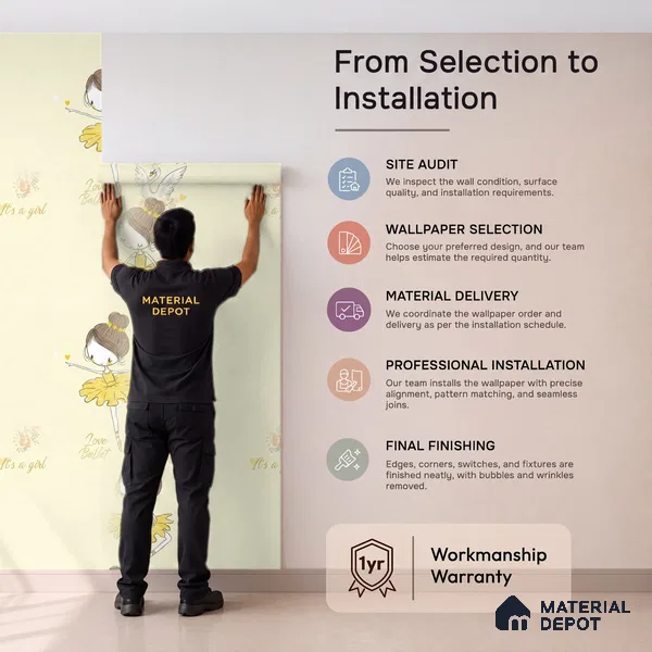 5145-1 | 5 Meter x 42 Inch PVC Patterned Look Wallpaper - 57 Sq. Ft. | Minimum 15% wastage during installation