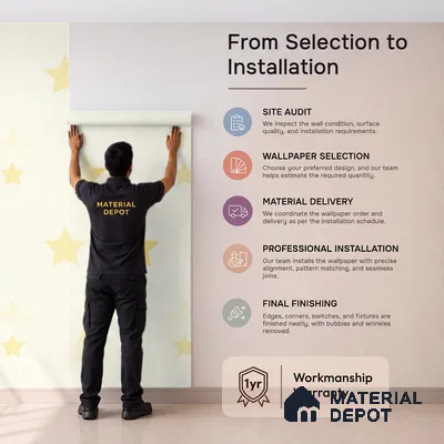 5152-1 | 5 Meter x 42 Inch PVC Patterned Look Wallpaper - 57 Sq. Ft. | Minimum 15% wastage during installation