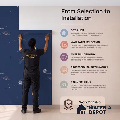 88440-2 | 5 Meter x 42 Inch PVC Space Look Wallpaper - 57 Sq. Ft. | Minimum 15% wastage during installation