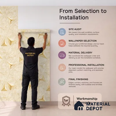 88490-1 | Gold 3D Diamond Facet PVC Patterned Wallpaper - 5 Meter x 42 Inch, 57 Sq. Ft. (Min. 15% Wastage)