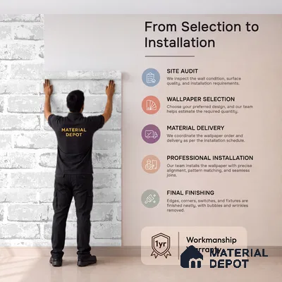 70137-2 | 5 Meter x 42 Inch PVC Brick Look Wallpaper - 57 Sq. Ft. | Minimum 15% wastage during installation