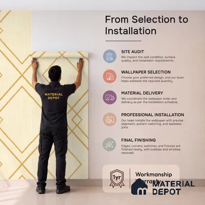 88495-1 | Cream Line Diamonds PVC Geometric Wallpaper - 5 Meter x 42 Inch, 57 Sq. Ft. (Min. 15% Wastage)