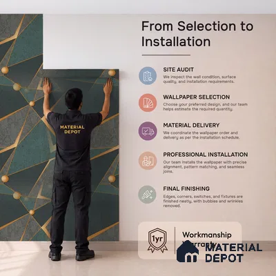 88504-3 | Teal Faceted Triangle Gold Geometric Look Wallpaper 5 Meter x 42 Inch PVC - 57 Sq. Ft. | Minimum 15% wastage during installation