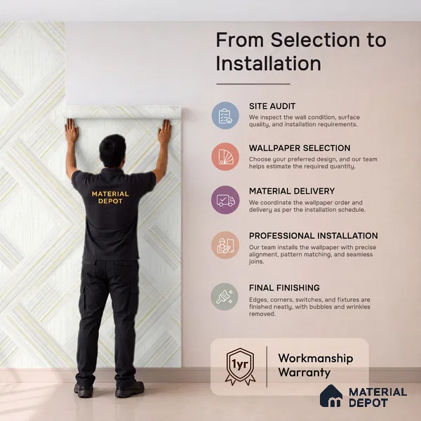 88492-1 | 5 Meter x 42 Inch PVC Abstract Look Wallpaper - 57 Sq. Ft. | Minimum 15% wastage during installation