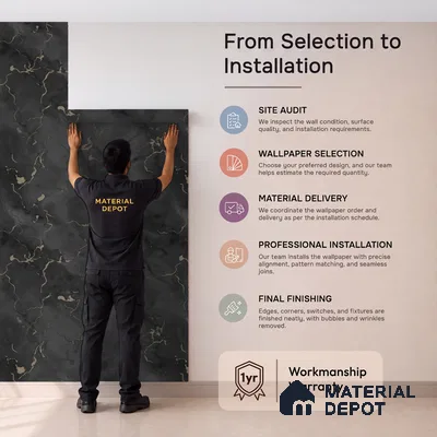 88527-3 | 5 Meter x 42 Inch PVC Marble Look Wallpaper - 57.41 Sq. Ft. | Minimum 10% wastage during installation