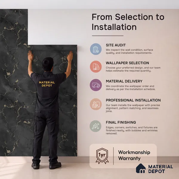88527-3 | 5 Meter x 42 Inch PVC Marble Look Wallpaper - 57.41 Sq. Ft. | Minimum 10% wastage during installation