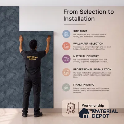 88532-4 | 5 Meter x 42 Inch PVC Florals Look Wallpaper - 57.41 Sq. Ft. | Minimum 15% wastage during installation