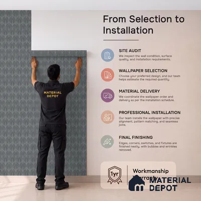 88540-4 | 5 Meter x 42 Inch PVC Patterned Look Wallpaper - 57.41 Sq. Ft. | Minimum 15% wastage during installation