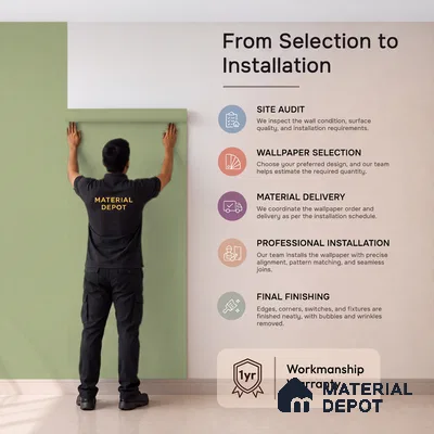 88545-3 | 5 Meter x 42 Inch PVC Texture Look Wallpaper - 57.41 Sq. Ft. | Minimum 15% wastage during installation