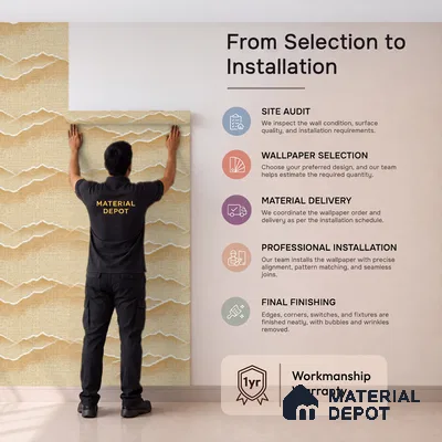 81278-2 | 5 Meter x 42 Inch PVC Patterned Look Wallpaper - 57 Sq. Ft. | Minimum 15% wastage during installation