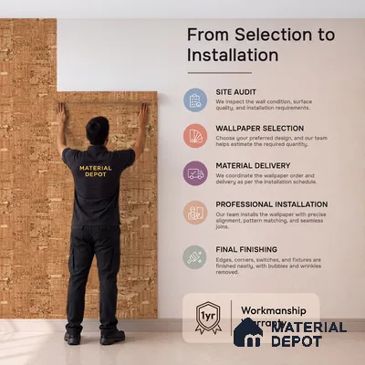 81279-4 | 5 Meter x 42 Inch PVC Texture Look Wallpaper - 57 Sq. Ft. | Minimum 15% wastage during installation