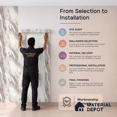 81281-3 | 5 Meter x 42 Inch PVC Marble Look Wallpaper - 57 Sq. Ft. | Minimum 10% wastage during installation