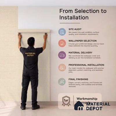 81282-2 | 5 Meter x 42 Inch PVC Plain Look Wallpaper - 57 Sq. Ft. | Minimum 10% wastage during installation