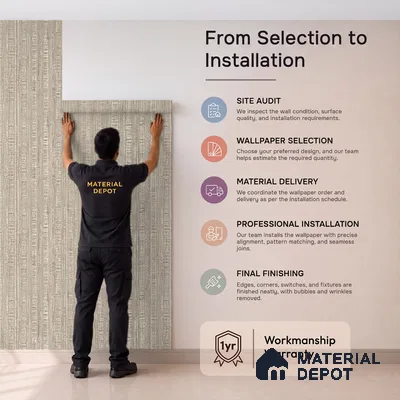 81287-3 | 5 Meter x 42 Inch PVC Texture Look Wallpaper - 57 Sq. Ft. | Minimum 15% wastage during installation