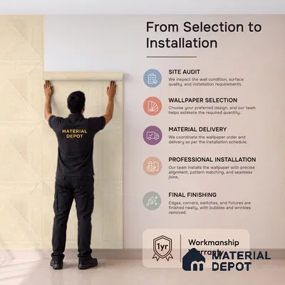 81293-1 | 5 Meter x 42 Inch PVC Geometric Look Wallpaper - 57 Sq. Ft. | Minimum 15% wastage during installation