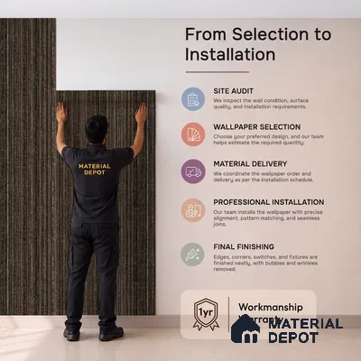 81294-9 | 5 Meter x 42 Inch PVC Patterned Look Wallpaper - 57 Sq. Ft. | Minimum 15% wastage during installation