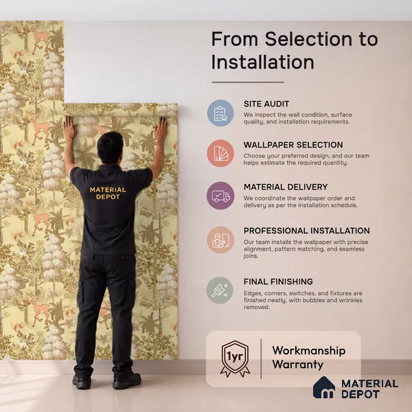 OR01-4 | 5 Meter x 42 Inch PVC Nature Look Wallpaper - 57 Sq. Ft. | Minimum 15% wastage during installation