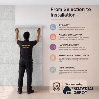 OR02-1 | 5 Meter x 42 Inch PVC Patterned Look Wallpaper - 57 Sq. Ft. | Minimum 15% wastage during installation