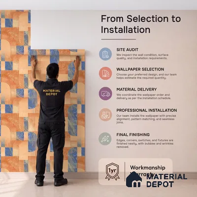 OR03-4 | 5 Meter x 42 Inch PVC Patterned Look Wallpaper - 57 Sq. Ft. | Minimum 15% wastage during installation