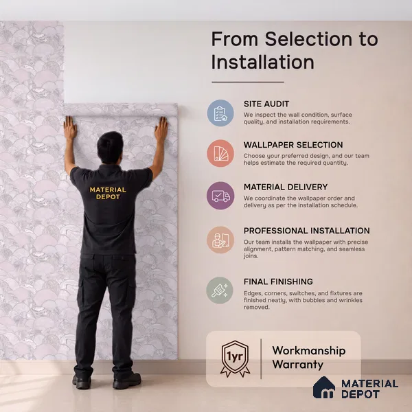 OR06-2 | 5 Meter x 42 Inch PVC Patterned Look Wallpaper - 57 Sq. Ft. | Minimum 15% wastage during installation
