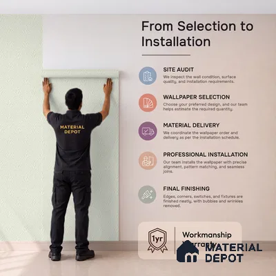 OR07-2 | 5 Meter x 42 Inch PVC Patterned Look Wallpaper - 57 Sq. Ft. | Minimum 15% wastage during installation