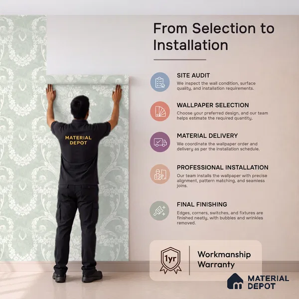 OR08-1 | 5 Meter x 42 Inch PVC Patterned Look Wallpaper - 57 Sq. Ft. | Minimum 15% wastage during installation