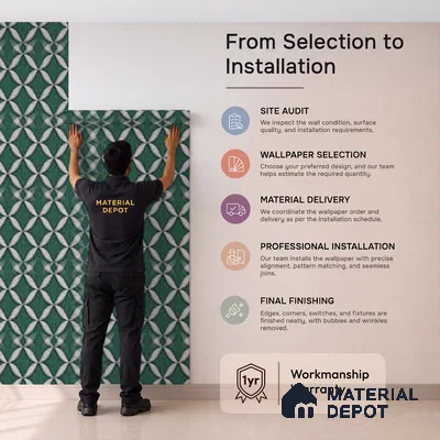 OR10-2 | 5 Meter x 42 Inch PVC Patterned Look Wallpaper - 57 Sq. Ft. | Minimum 15% wastage during installation