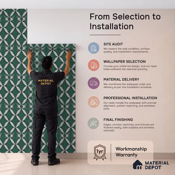 OR10-2 | 5 Meter x 42 Inch PVC Patterned Look Wallpaper - 57 Sq. Ft. | Minimum 15% wastage during installation