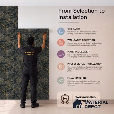 WK100-21 | 10 Meter x 21 Inches Patterned Look Wallpaper - 57.41 Sq. Ft. | Minimum 15% wastage during installation