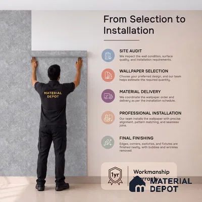 WK100-26 | 10 Meter x 21 Inches Patterned Look Wallpaper - 57.41 Sq. Ft. | Minimum 15% wastage during installation