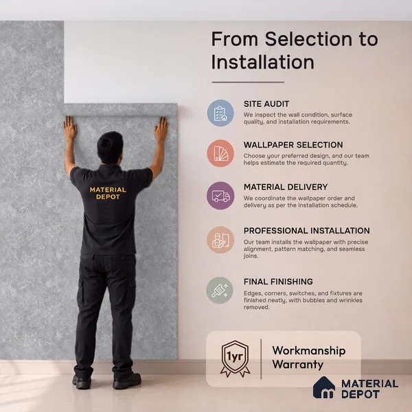 WK100-26 | 10 Meter x 21 Inches Patterned Look Wallpaper - 57.41 Sq. Ft. | Minimum 15% wastage during installation