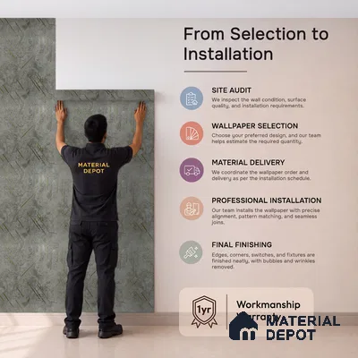 WK 100-24 | 10 Meter x 21 Inches Texture Look Wallpaper - 57.41 Sq. Ft. | Minimum 15% wastage during installation