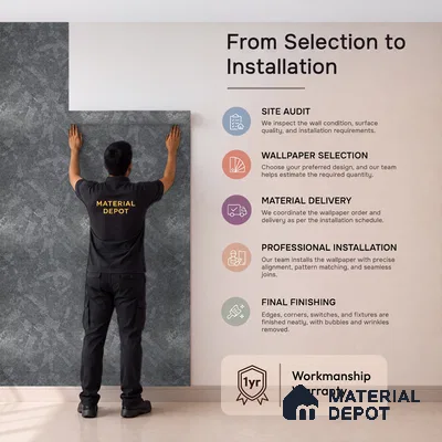 Z1003-9 | 10 Meter x 21 Inch PVC Texture Look Wallpaper - 57 Sq. Ft. | Minimum 15% wastage during installation