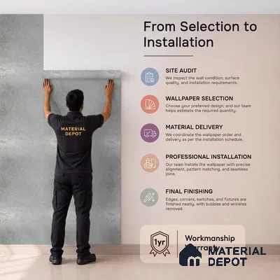 Z1003-3 | 10 Meter x 21 Inch PVC Texture Look Wallpaper - 57 Sq. Ft. | Minimum 15% wastage during installation