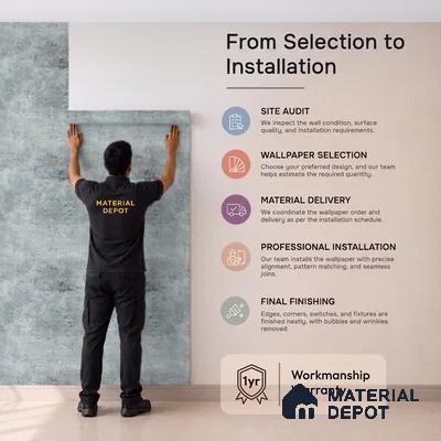 Z1006-6 | Grey Weathered Concrete PVC Textured Wallpaper - 10 Meter x 21 Inch, 57 Sq. Ft. (Min. 15% Wastage)