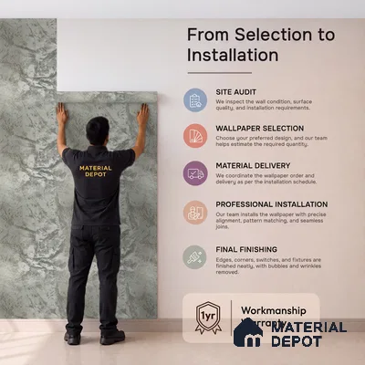 Z1004-5 | Grey Crackled Foil PVC Textured Wallpaper - 10 Meter x 21 Inch, 57 Sq. Ft. (Min. 15% Wastage)
