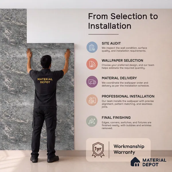 Z1005-7 | 10 Meter x 21 Inch PVC Texture Look Wallpaper - 57 Sq. Ft. | Minimum 15% wastage during installation