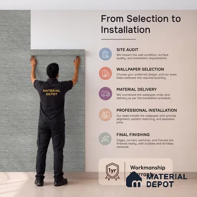 Z1011-5 | 10 Meter x 21 Inch PVC Texture Look Wallpaper - 57 Sq. Ft. | Minimum 15% wastage during installation