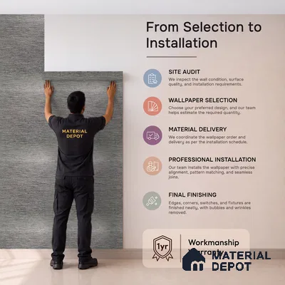 Z1011-7 | 10 Meter x 21 Inch PVC Texture Look Wallpaper - 57 Sq. Ft. | Minimum 15% wastage during installation