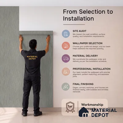 Z1011-4 | 10 Meter x 21 Inch PVC Texture Look Wallpaper - 57 Sq. Ft. | Minimum 15% wastage during installation
