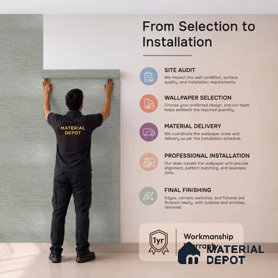Z1011-3 | 10 Meter x 21 Inch PVC Texture Look Wallpaper - 57 Sq. Ft. | Minimum 15% wastage during installation