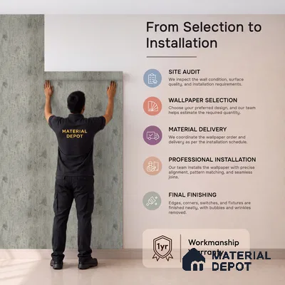 Z1009-5 | 10 Meter x 21 Inch PVC Texture Look Wallpaper - 57 Sq. Ft. | Minimum 15% wastage during installation