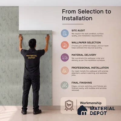 Z1009-2 | 10 Meter x 21 Inch PVC Texture Look Wallpaper - 57 Sq. Ft. | Minimum 15% wastage during installation