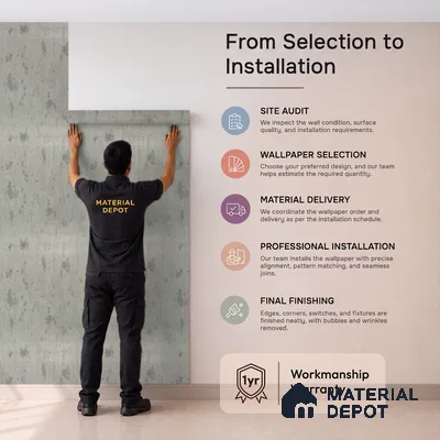 Z1009-6 | 10 Meter x 21 Inch PVC Texture Look Wallpaper - 57 Sq. Ft. | Minimum 15% wastage during installation