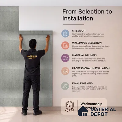 Z1002-4 | 10 Meter x 21 Inch PVC Texture Look Wallpaper - 57 Sq. Ft. | Minimum 15% wastage during installation