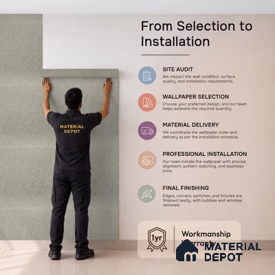 Z1001-7 | 10 Meter x 21 Inch PVC Texture Look Wallpaper - 57 Sq. Ft. | Minimum 15% wastage during installation